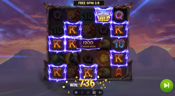 Colt Lightning Inferno ชนะในเกมโบนัส